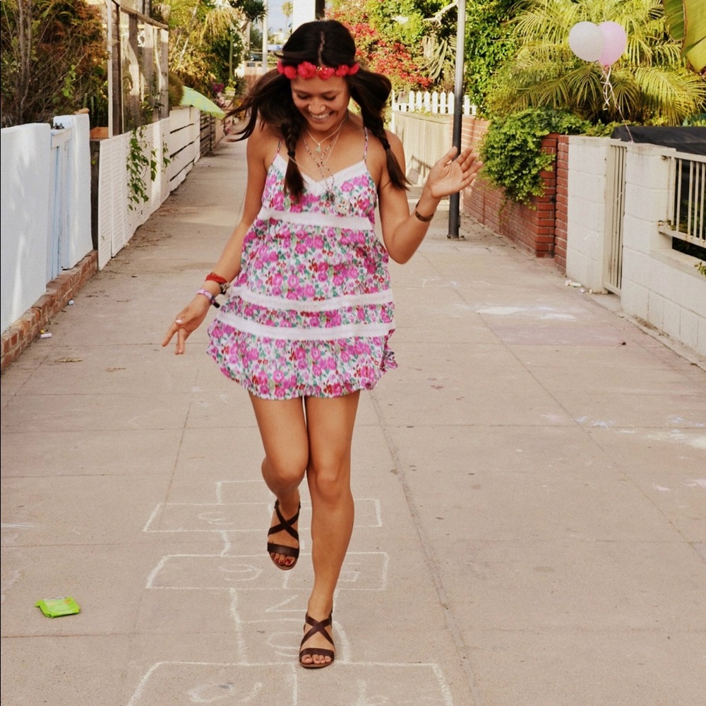 Floral print summer dress